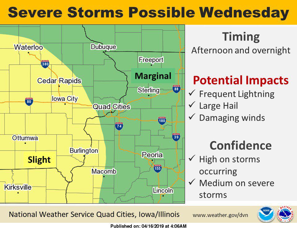 NWS: Storms Wednesday